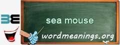 WordMeaning blackboard for sea mouse